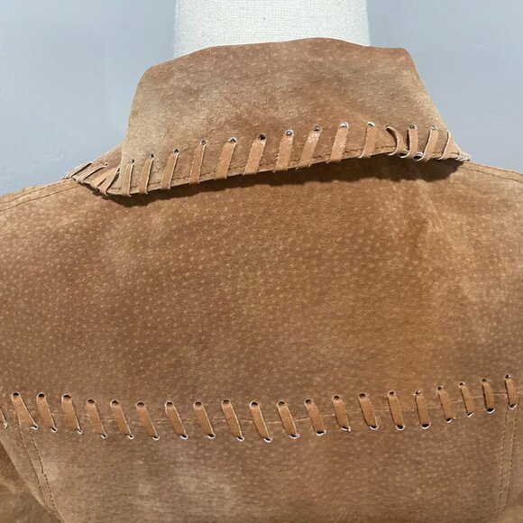 Boho Suede Floral Embroidery Jacket XS/S - Picture 12 of 15